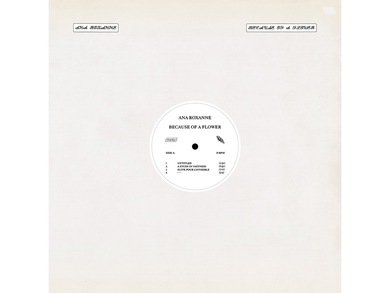 Album of the Week: Ana Roxanne | Because of a Flower - Twittering Machines